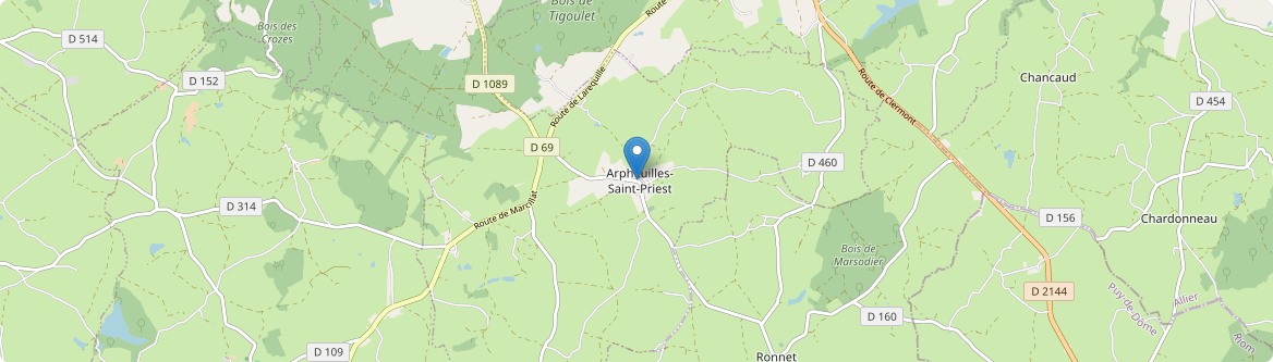 Arpheuilles-Saint-Priest - Carte