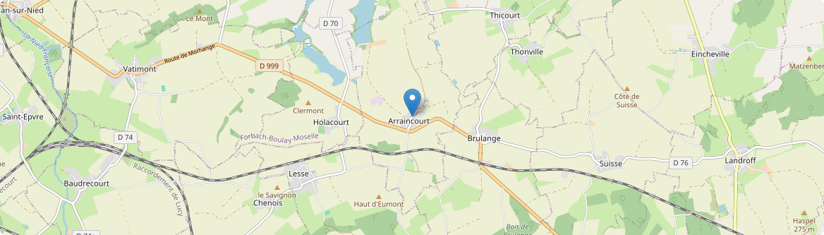 Arraincourt - Carte