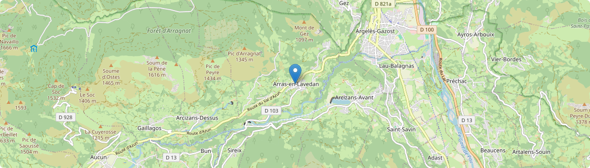 Arras-en-Lavedan - Carte