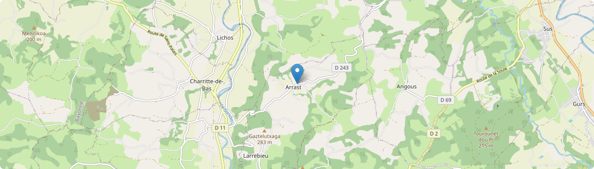 Arrast-Larrebieu - Carte