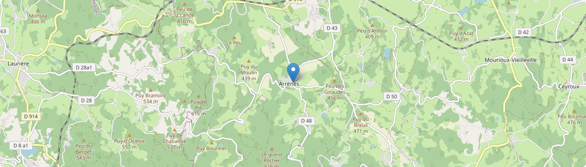 Arrènes - Carte