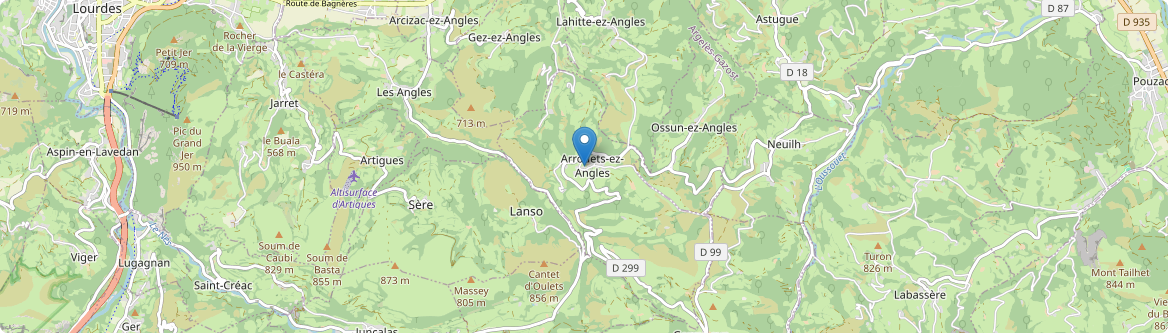 Arrodets-ez-Angles - Carte