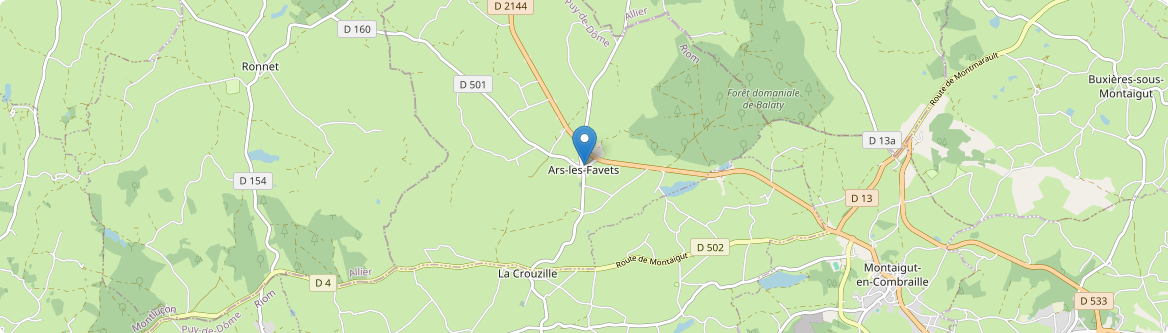 Ars-les-Favets - Carte
