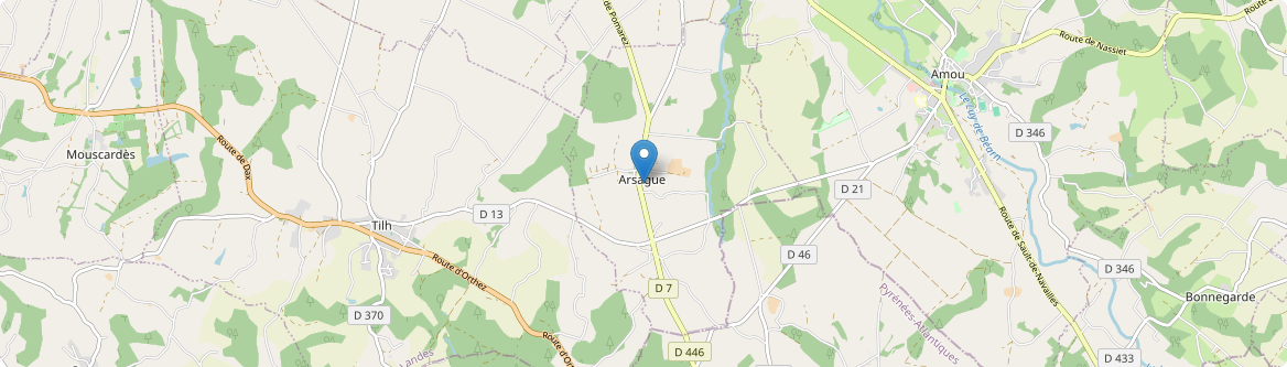 Arsague - Carte