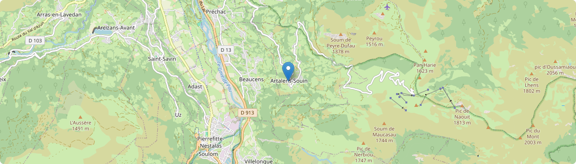 Artalens-Souin - Carte
