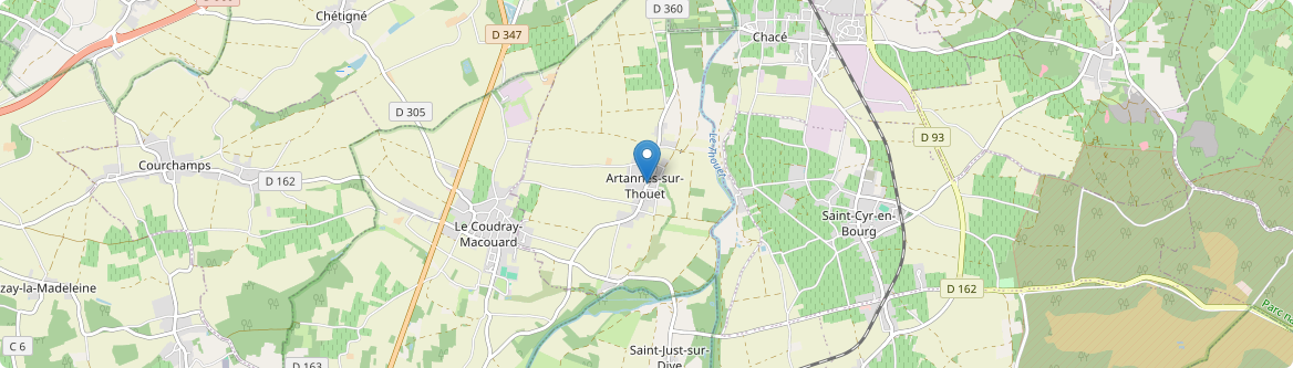 Artannes-sur-Thouet - Carte