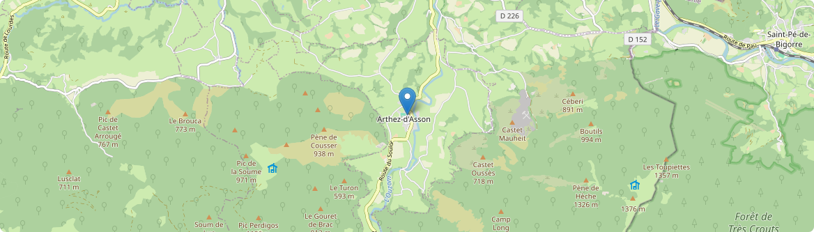 Arthez-d'Asson - Carte