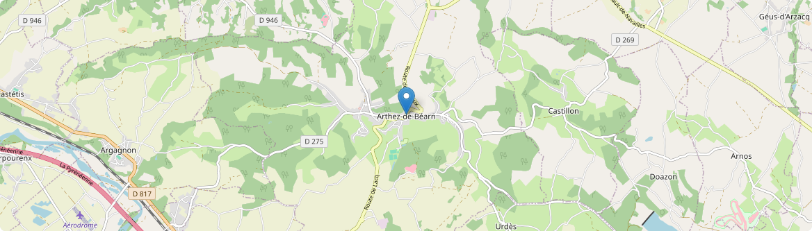 Arthez-de-Béarn - Carte
