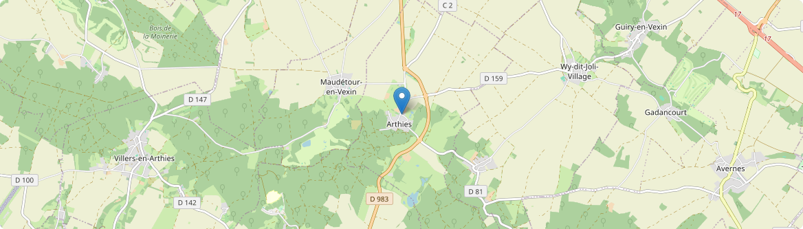 Arthies - Carte