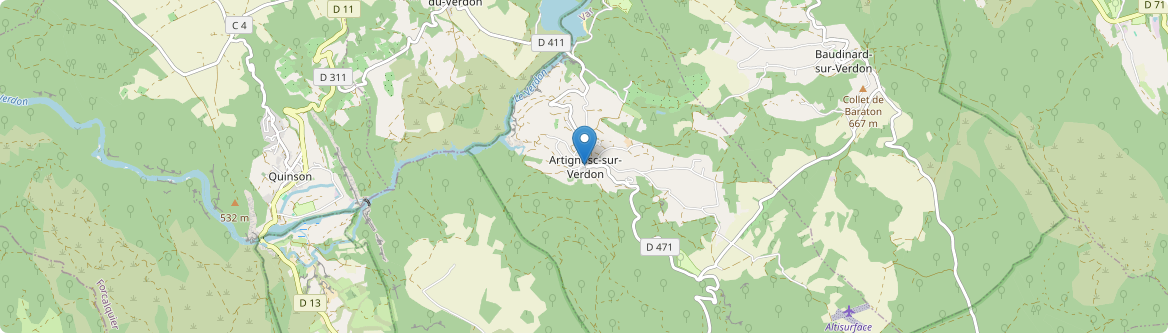 Artignosc-sur-Verdon - Carte