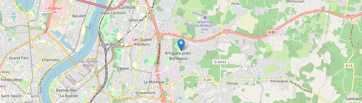 Artigues-près-Bordeaux - Carte