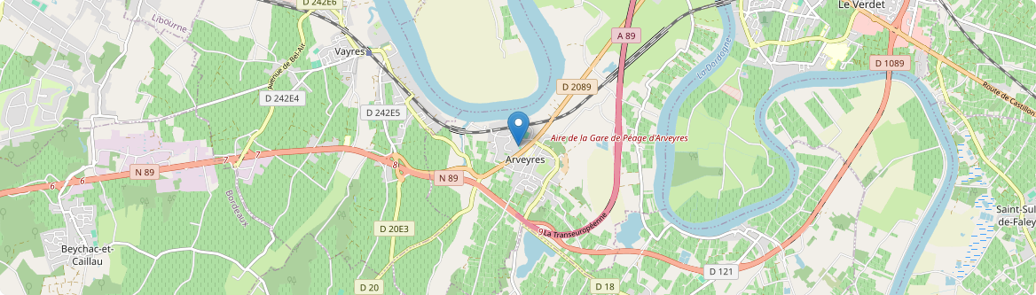 Arveyres - Carte