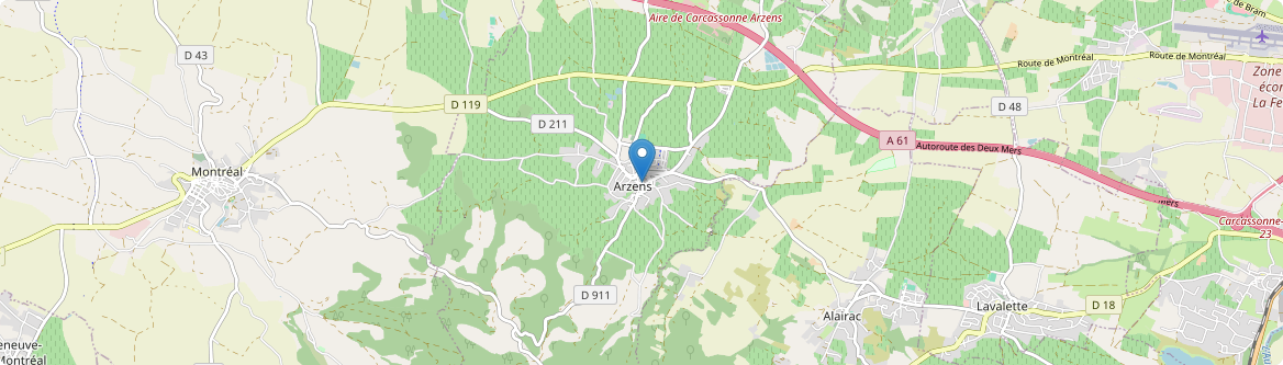 Arzens - Carte