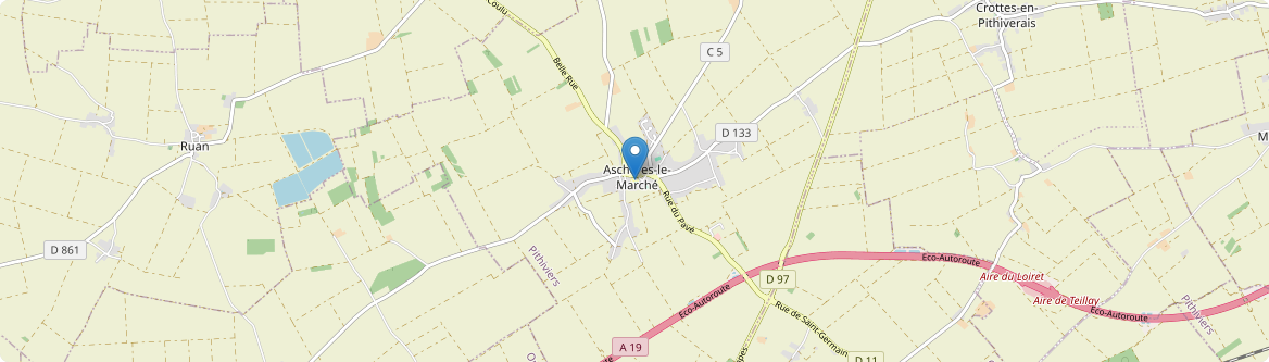Aschères-le-Marché - Carte