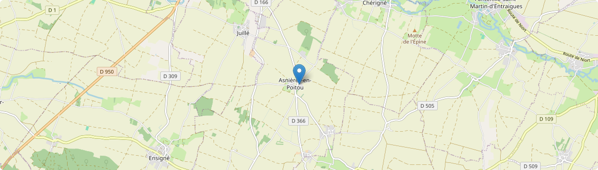 Asnières-en-Poitou - Carte
