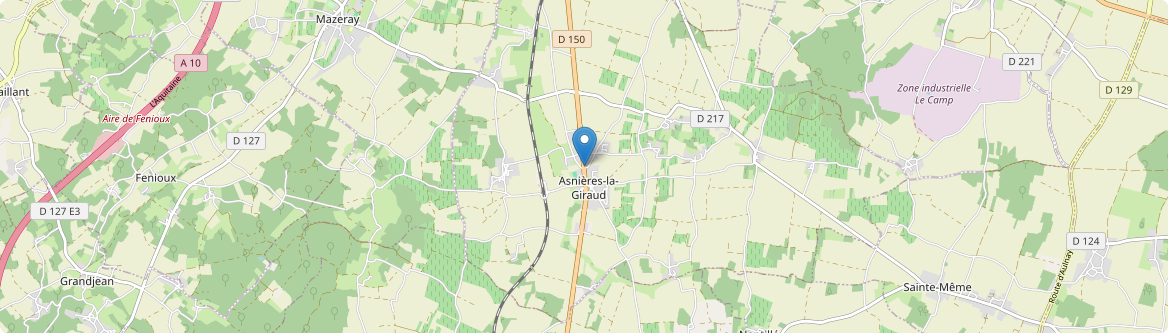 Asnières-la-Giraud - Carte