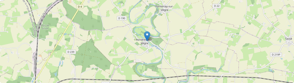 Asnières-sur-Vègre - Carte