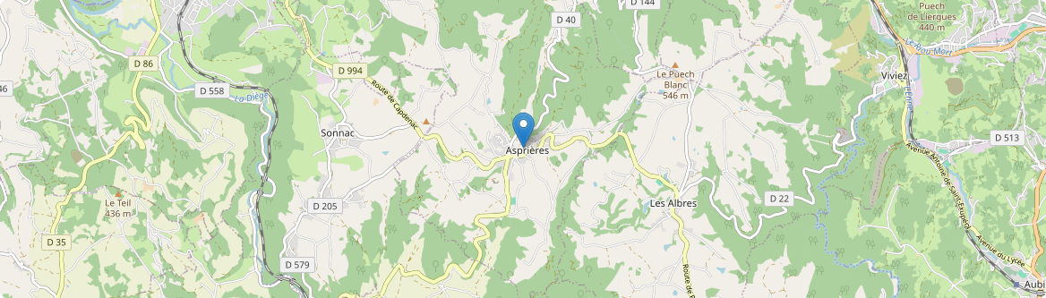 Asprières - Carte