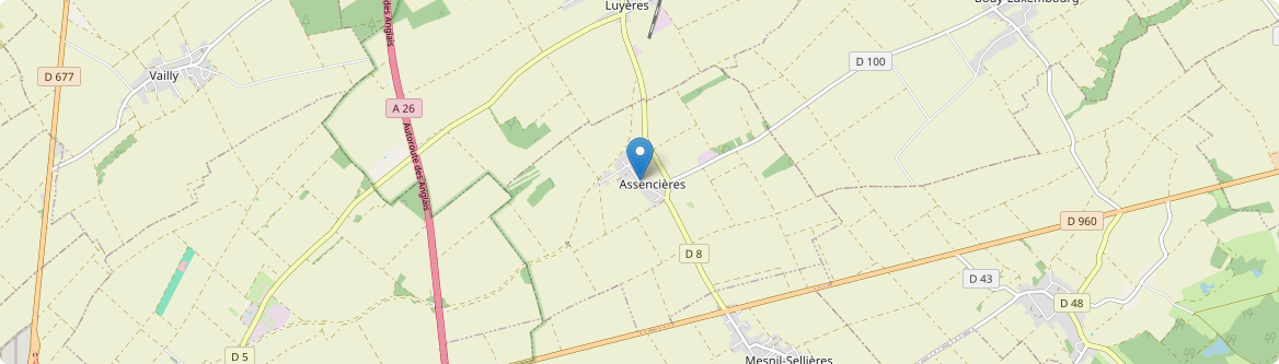 Assencières - Carte