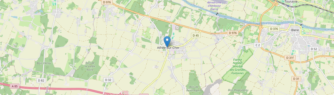 Athée-sur-Cher - Carte