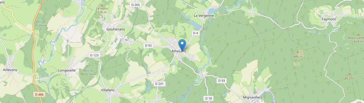 Athesans-Étroitefontaine - Carte
