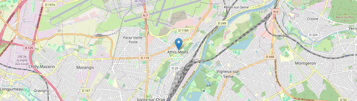 Athis-Mons - Carte