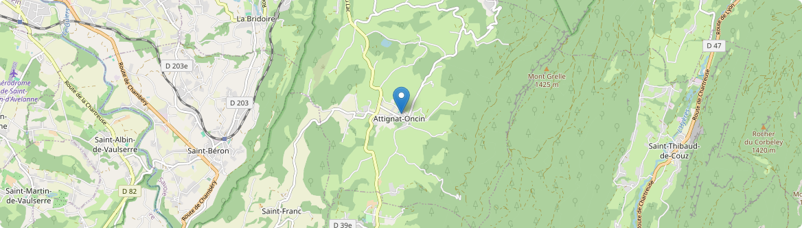 Attignat-Oncin - Carte