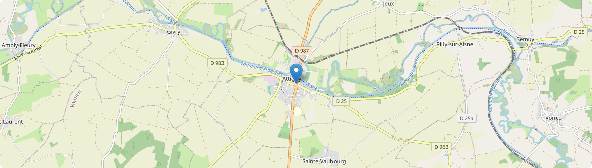 Attigny - Carte