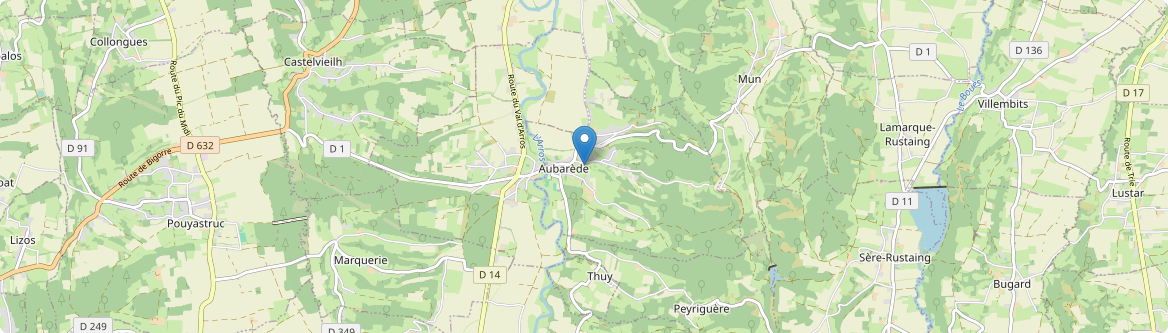 Aubarède - Carte
