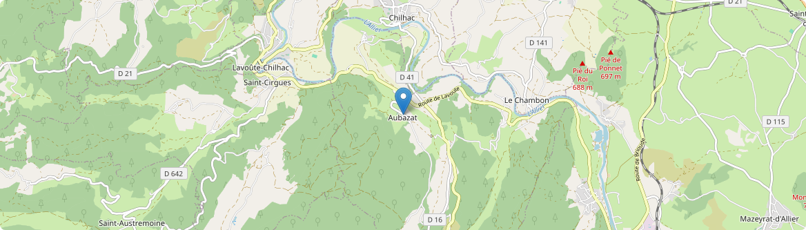 Aubazat - Carte