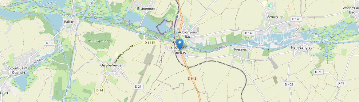 Aubencheul-au-Bac - Carte