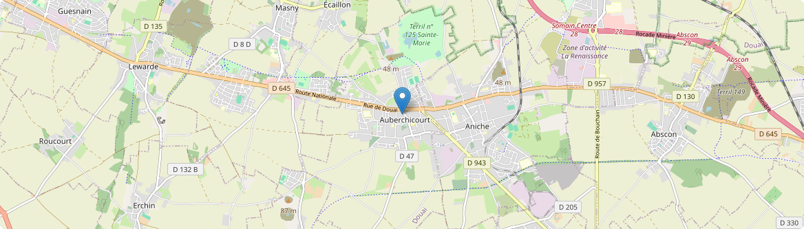 Auberchicourt - Carte