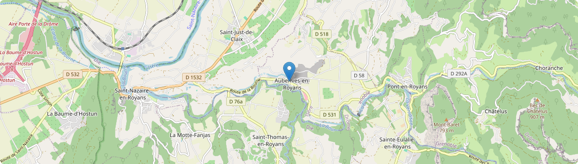 Auberives-en-Royans - Carte