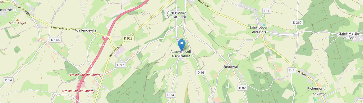 Aubermesnil-aux-Érables - Carte