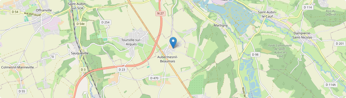 Aubermesnil-Beaumais - Carte