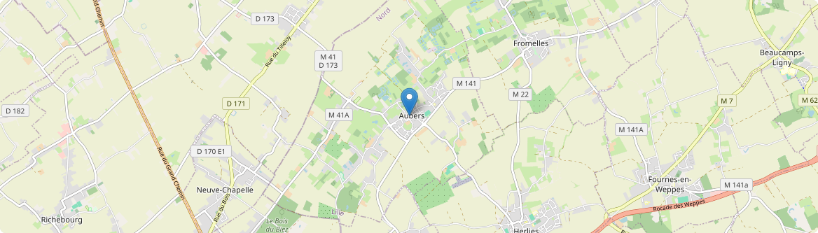 Aubers - Carte