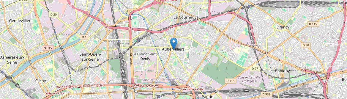 Aubervilliers - Carte