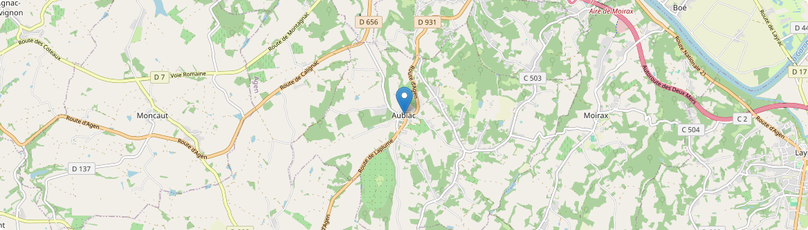 Aubiac - Carte