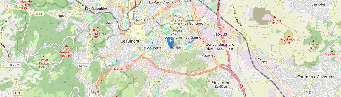 Aubière - Carte