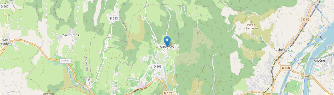 Aubignas - Carte