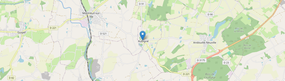 Aubigné - Carte