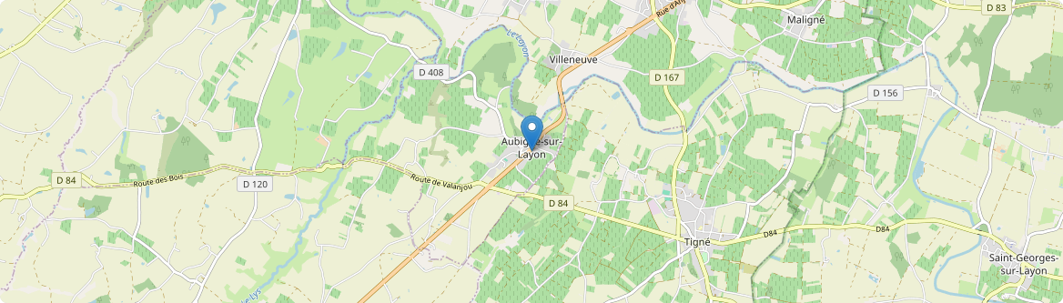 Aubigné-sur-Layon - Carte