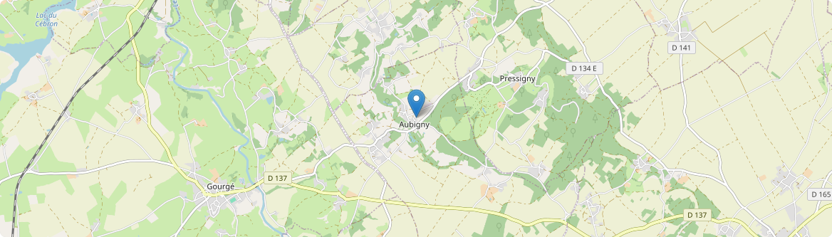 Aubigny - Carte