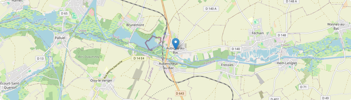Aubigny-au-Bac - Carte