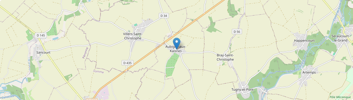 Aubigny-aux-Kaisnes - Carte