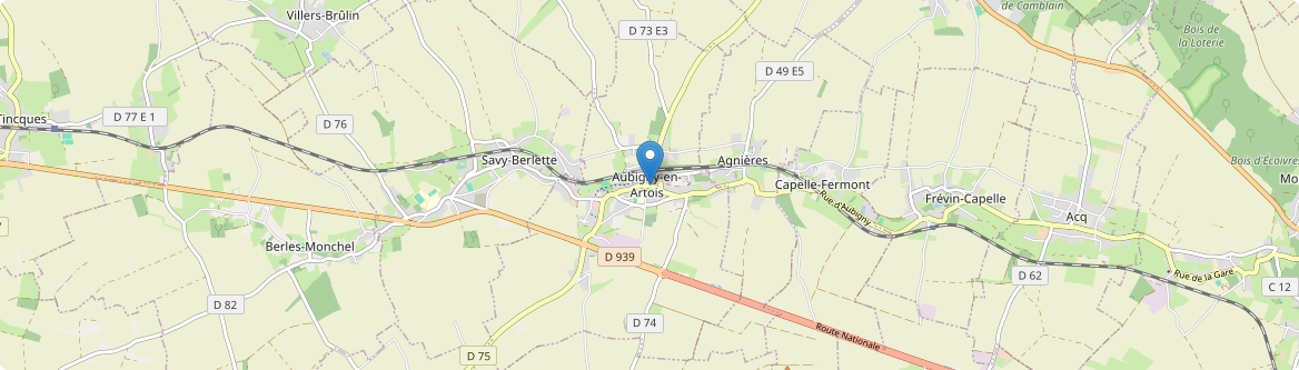 Aubigny-en-Artois - Carte