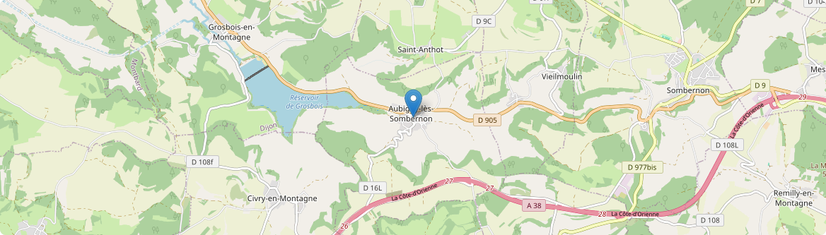 Aubigny-lès-Sombernon - Carte