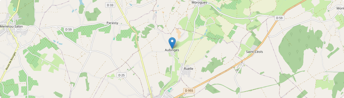 Aubinges - Carte