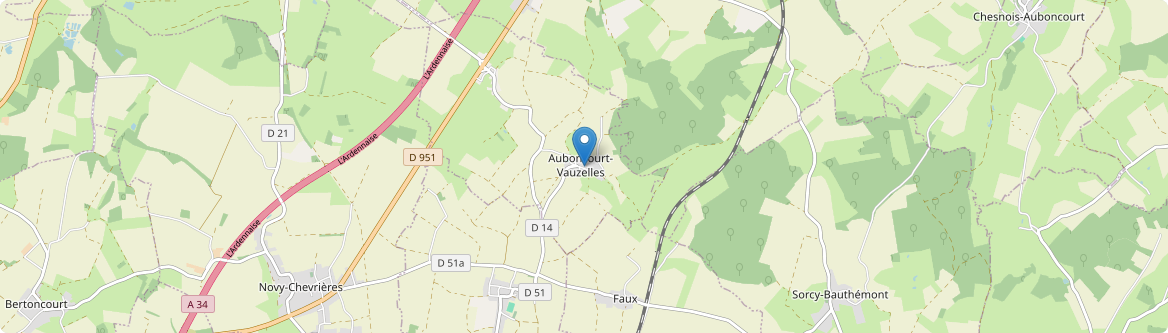 Auboncourt-Vauzelles - Carte