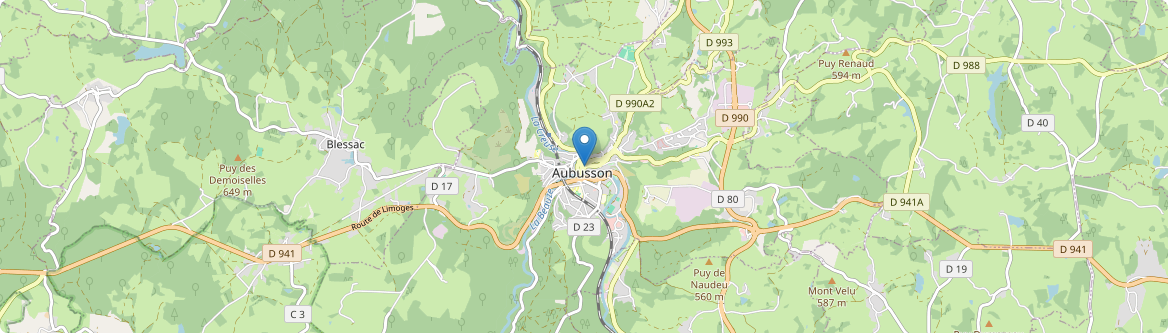 Aubusson - Carte